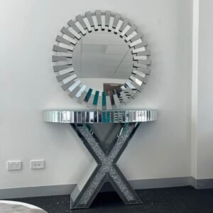 Hallway mirror console table with mirror silver NEW in boxes
