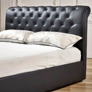 Valencia gas lift storage bed frame PU leather Black or white NEW in boxes